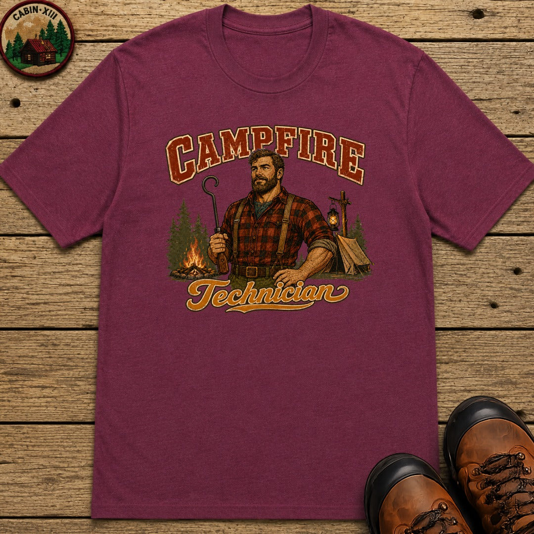 Campfire Technician (Men's) T-Shirt - Berry