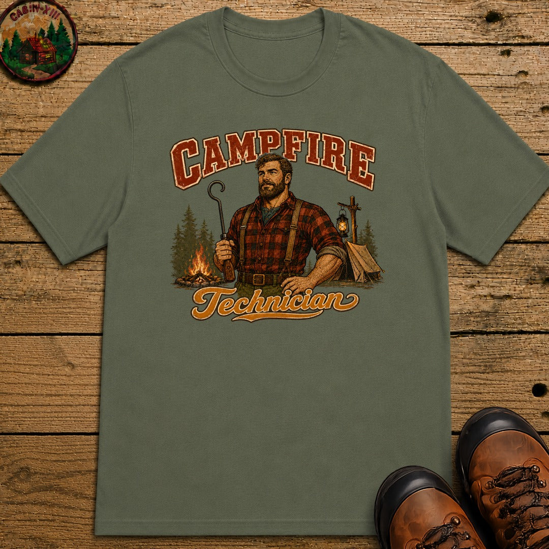 Campfire Technician (Men's) T-Shirt - Moss