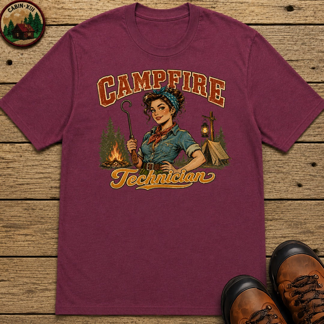 Campfire Technician (Women's) T-Shirt - Berry