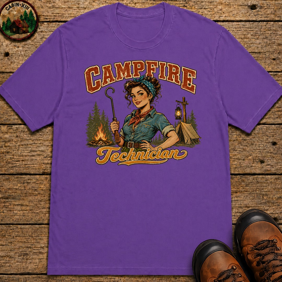 Campfire Technician (Women's) T-Shirt - Grape