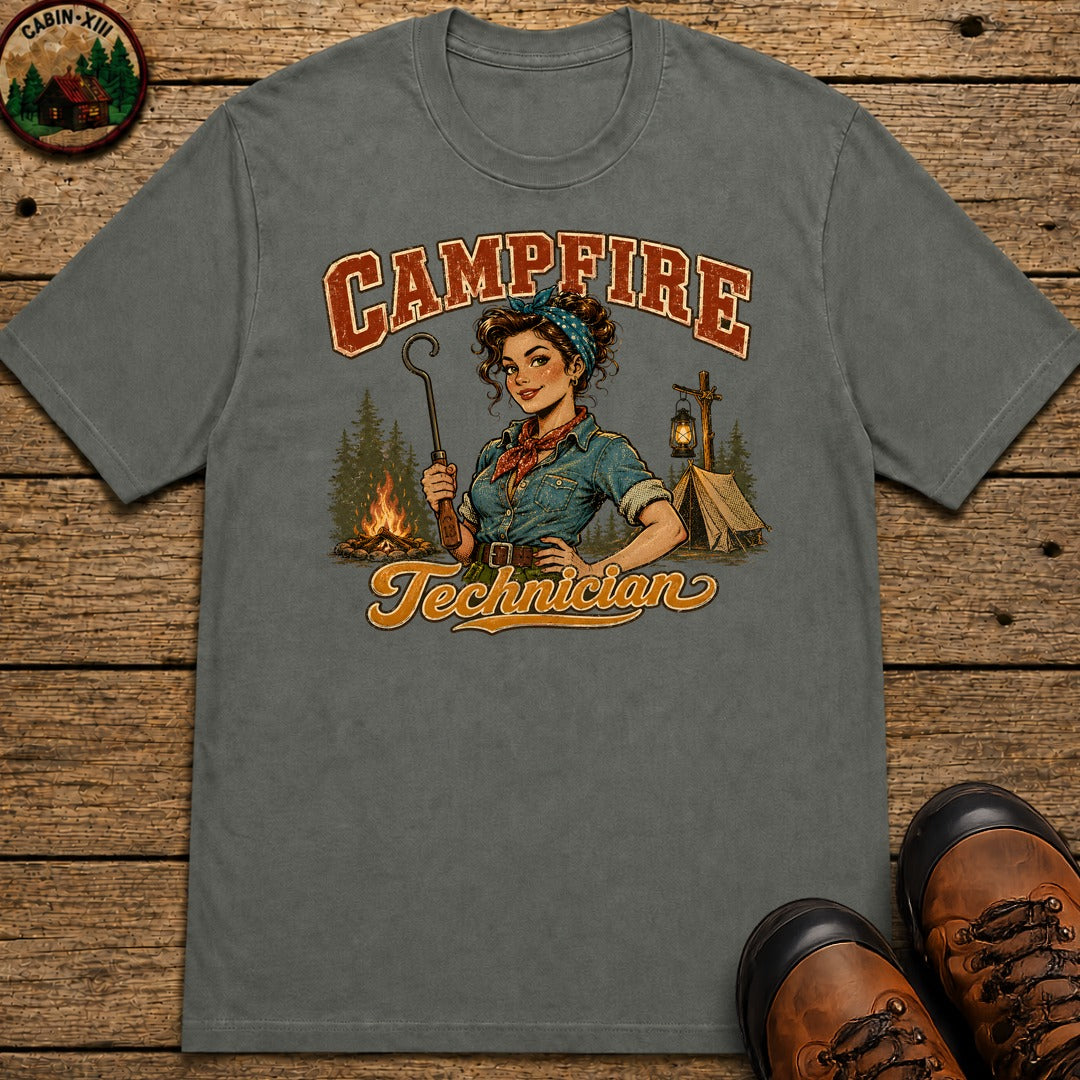 Campfire Technician (Women's) T-Shirt - Pepper