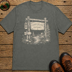 Campground Entrance Sketch T-Shirt - Pepper