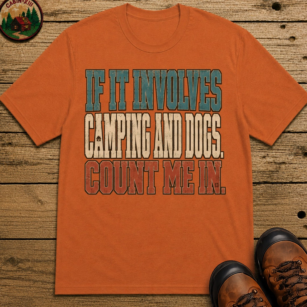 Camping And Dog T Shirt - Yam