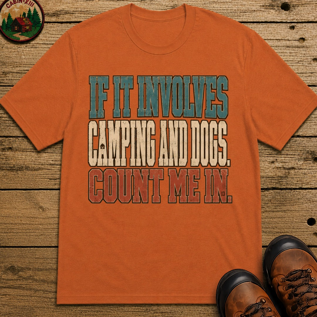 Camping And Dog T Shirt - Yam