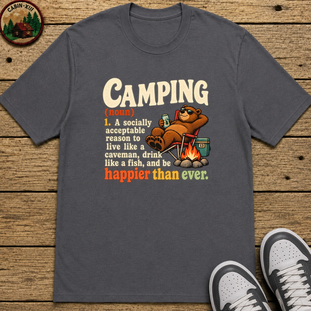 Camping Definition Kids T-Shirt - Charcoal