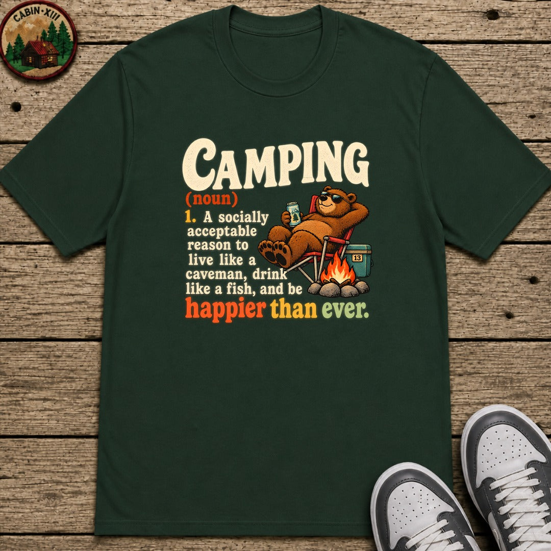 Camping Definition Kids T-Shirt - Forest Green