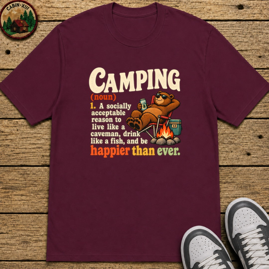Camping Definition Kids T-Shirt - Maroon