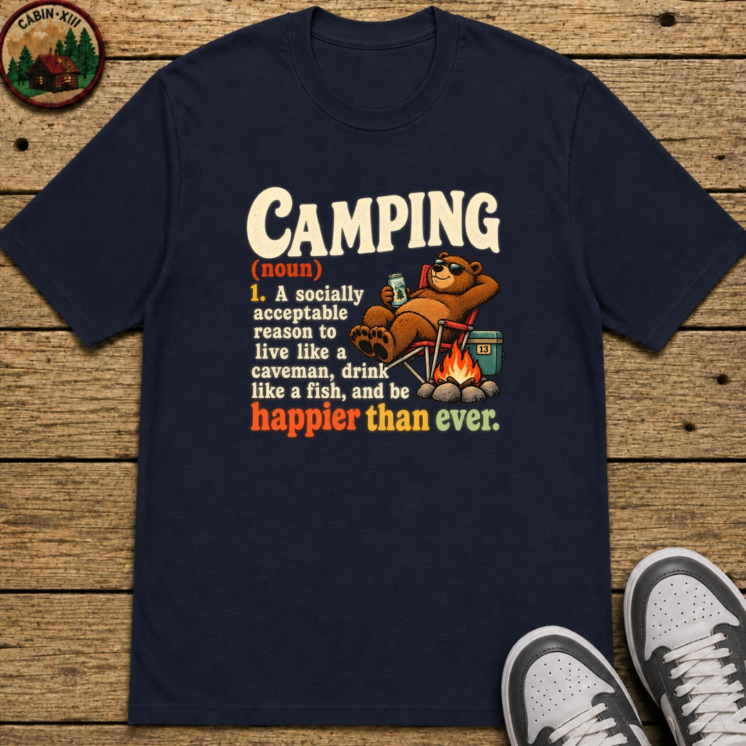 Camping Definition Kids T-Shirt - Navy
