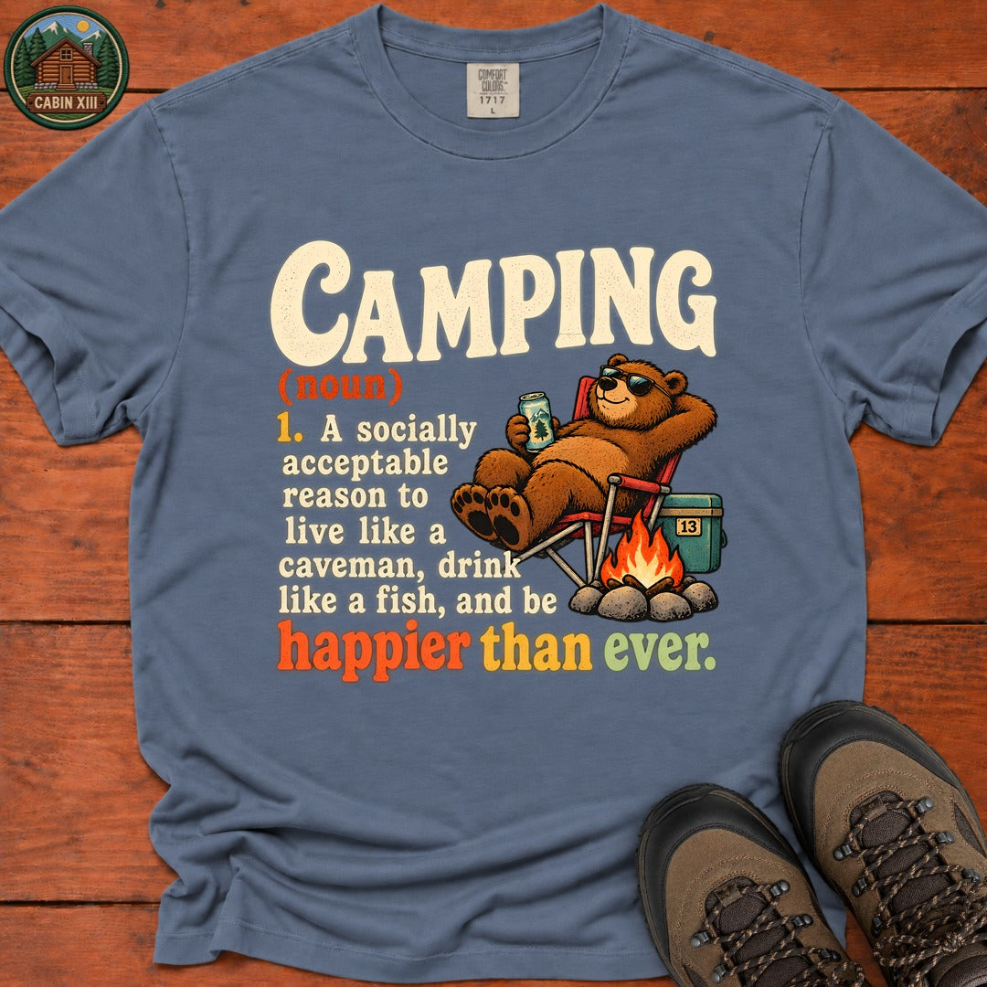 Camping Definition T-Shirt - Blue Jean