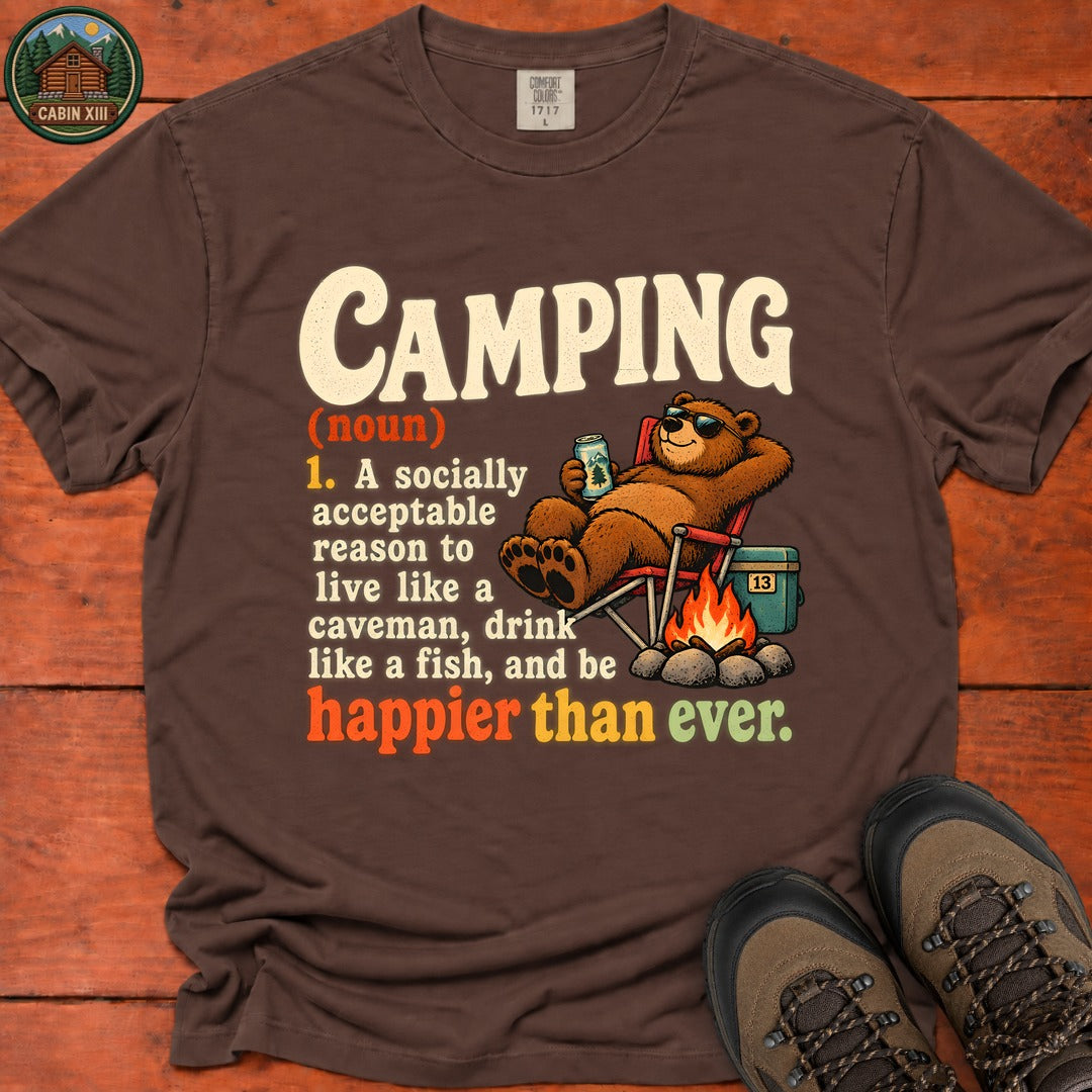 Camping Definition T-Shirt - Espresso