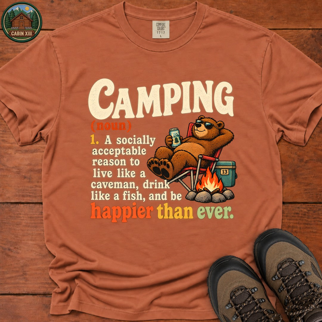 Camping Definition T-Shirt - Yam