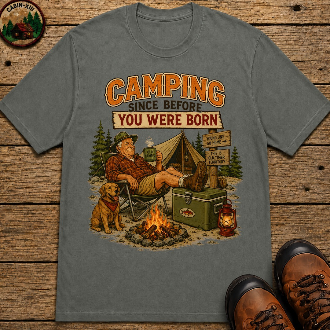 Camping Since Before You Were Born T-Shirt - Pepper