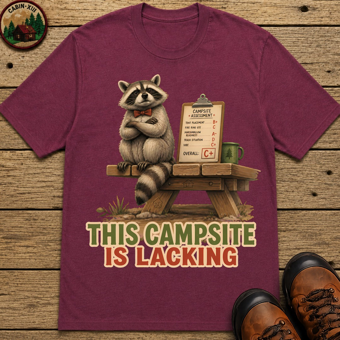 Campsite Is Lacking T-Shirt - Berry