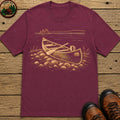 Canoe On Beach T-Shirt - Berry