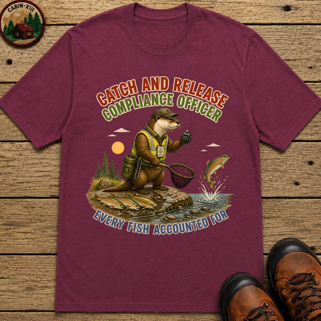 Catch And Release Officer T-Shirt - Berry