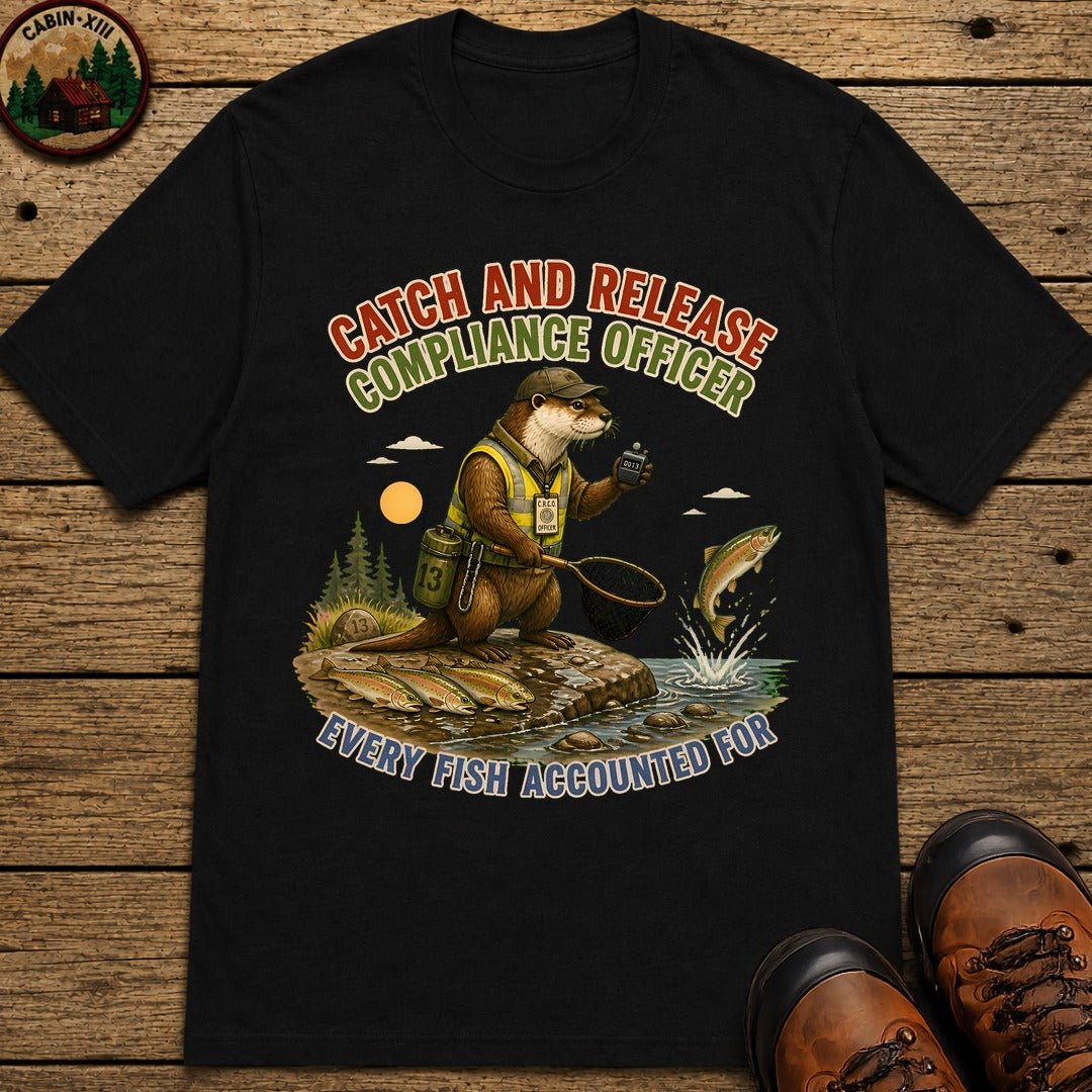 Catch And Release Officer T-Shirt - Black