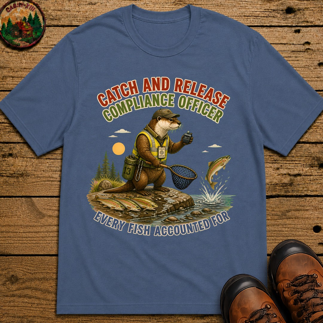 Catch And Release Officer T-Shirt - Blue Jean