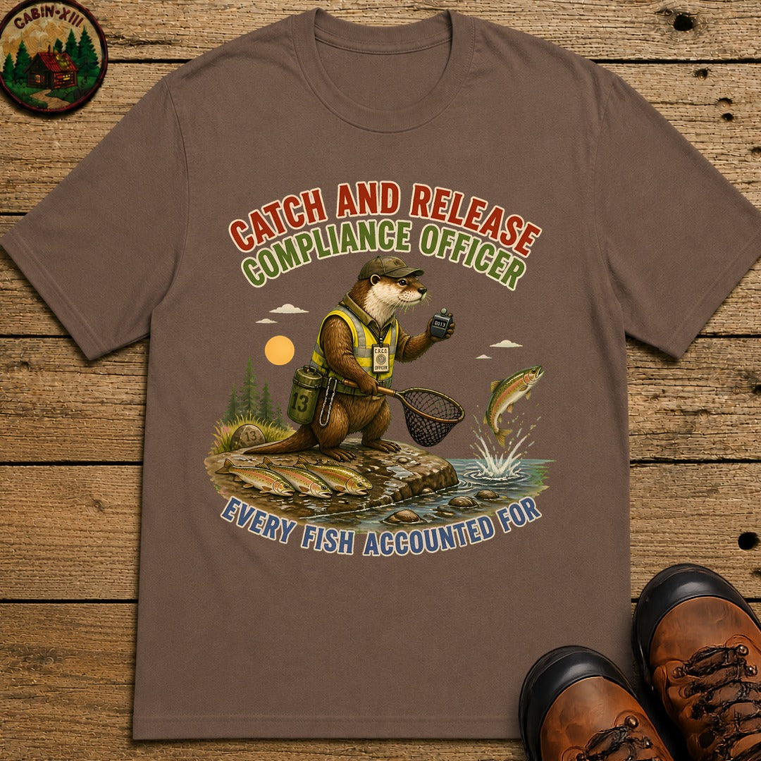 Catch And Release Officer T-Shirt - Espresso
