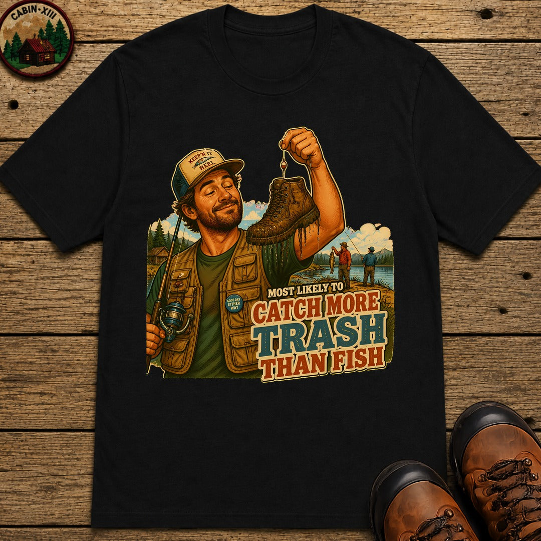 Catch More Trash T-Shirt - Black