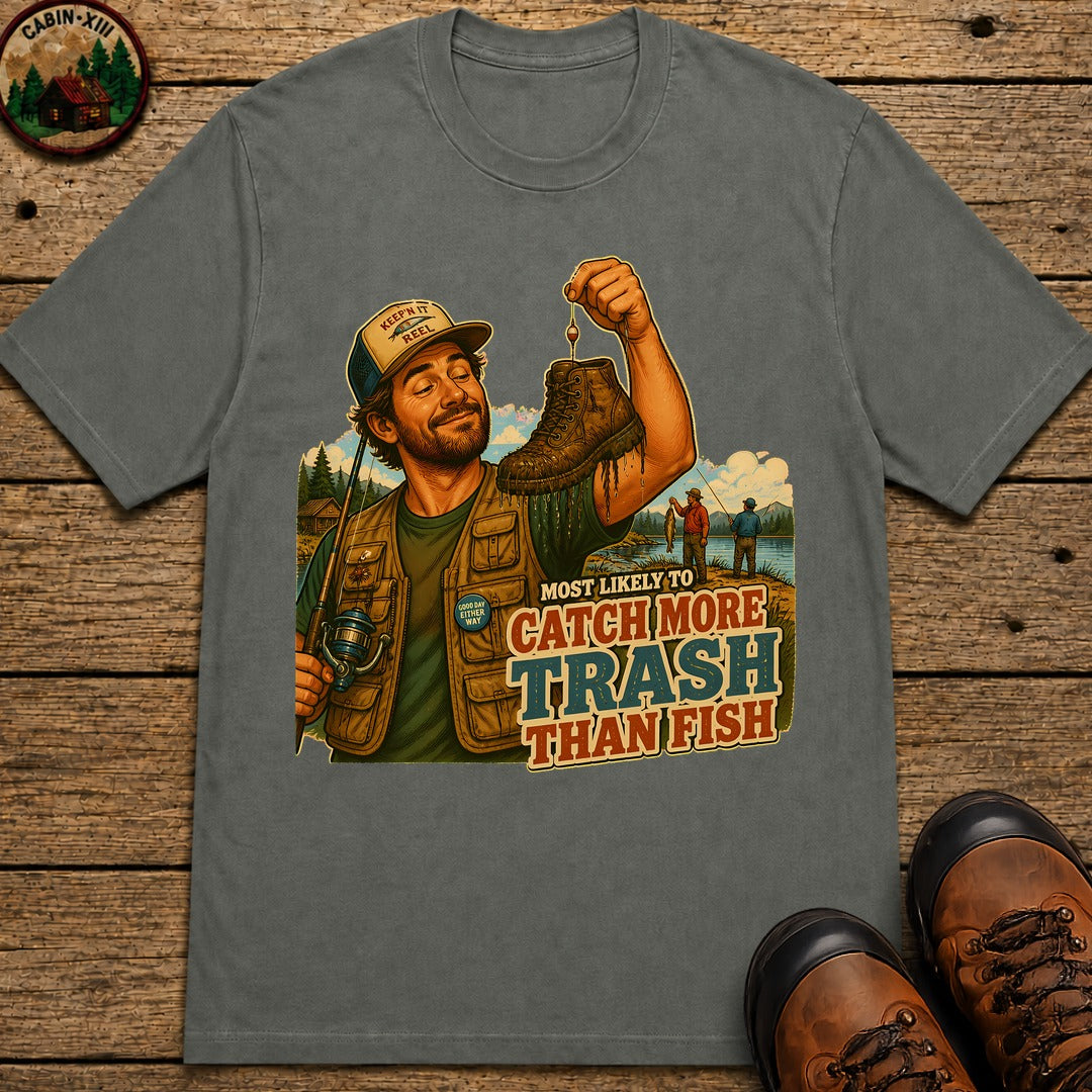 Catch More Trash T-Shirt - Pepper