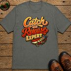 Catch and Release Expert Funny Fishing Shirt — Fly Fishing Tee - Pepper