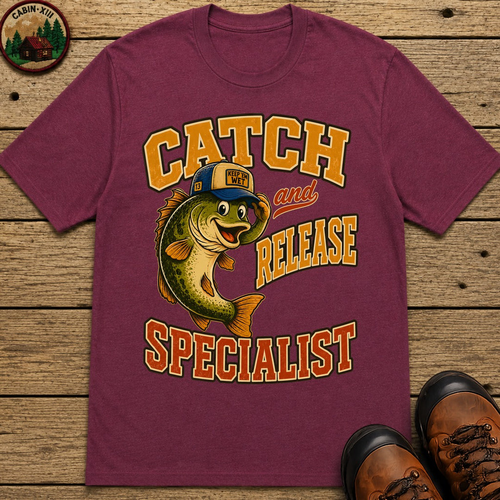Catch and Release Specialist T-Shirt - Berry