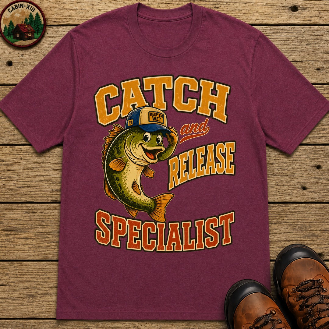 Catch and Release Specialist T-Shirt - Berry