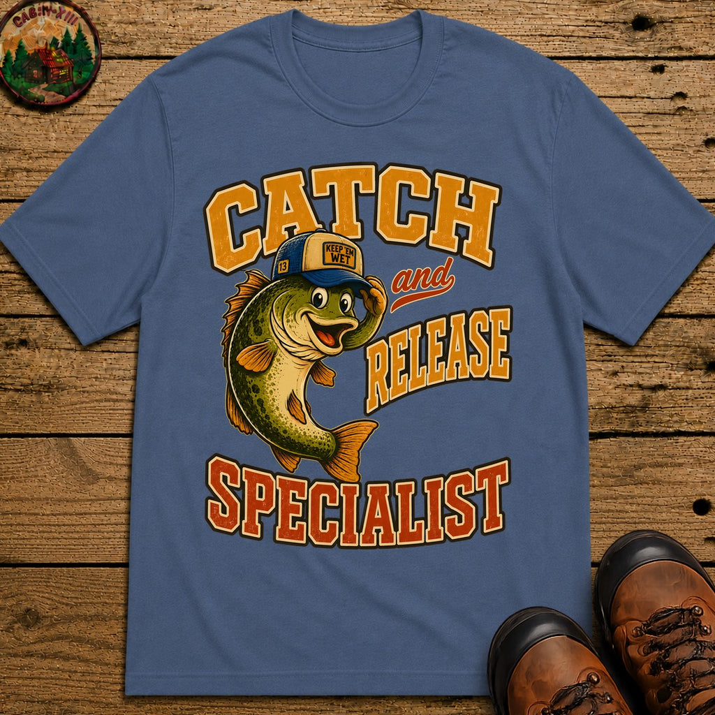 Catch and Release Specialist T-Shirt - Blue Jean