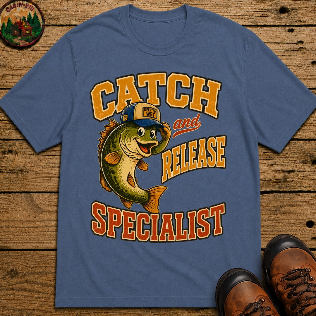 Catch and Release Specialist T-Shirt - Blue Jean