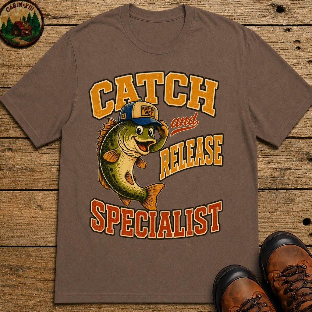 Catch and Release Specialist T-Shirt - Espresso