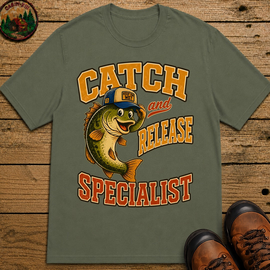 Catch and Release Specialist T-Shirt - Moss