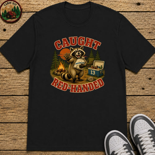 Caught Red Handed Kids T-Shirt - Black