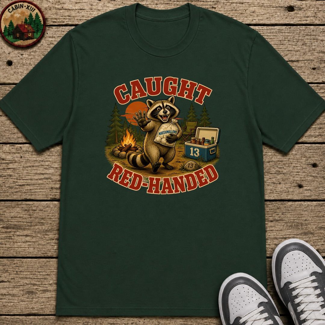 Caught Red Handed Kids T-Shirt - Forest Green