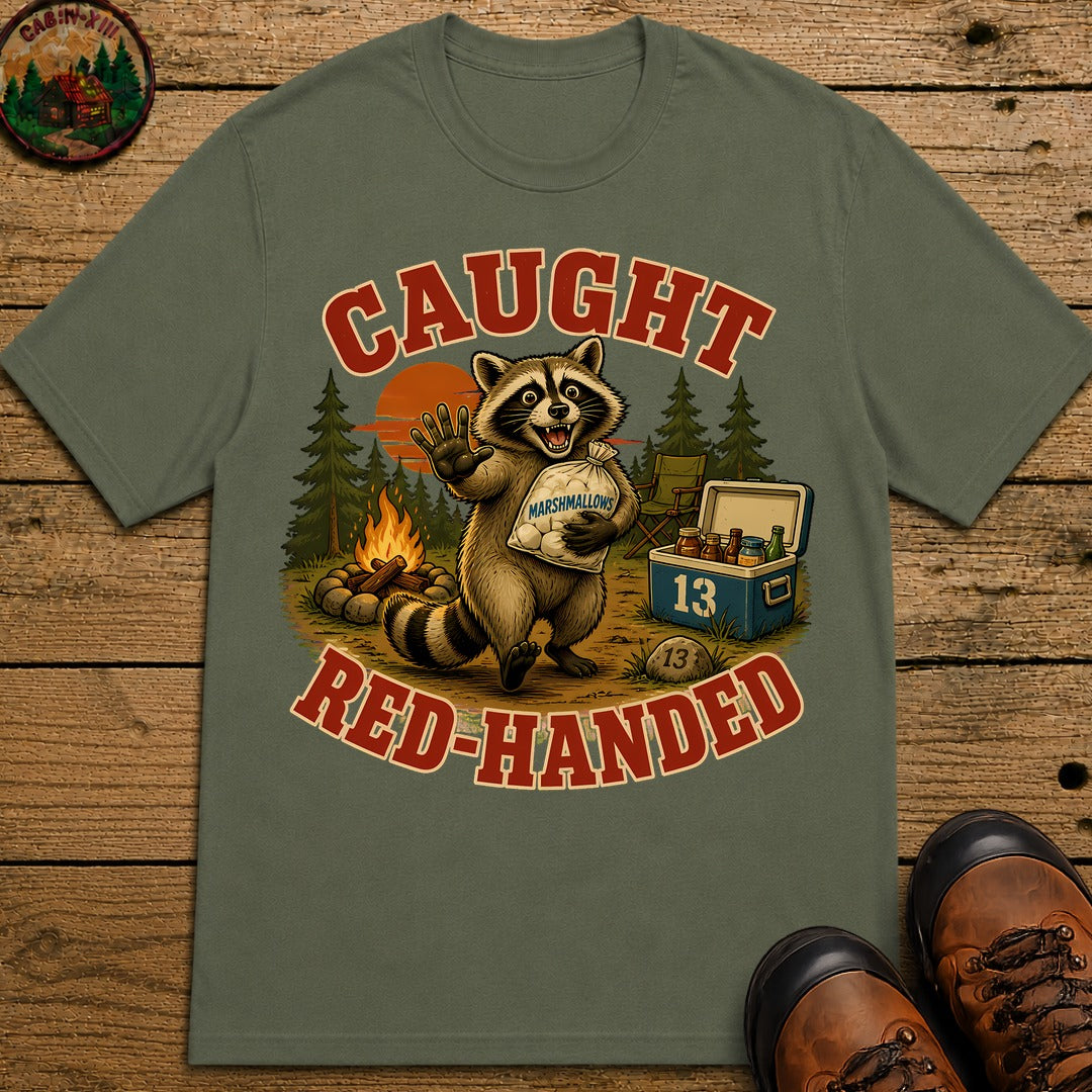 Caught Red Handed T-Shirt - Moss