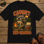 Caught Red Handed T Shirt - Black