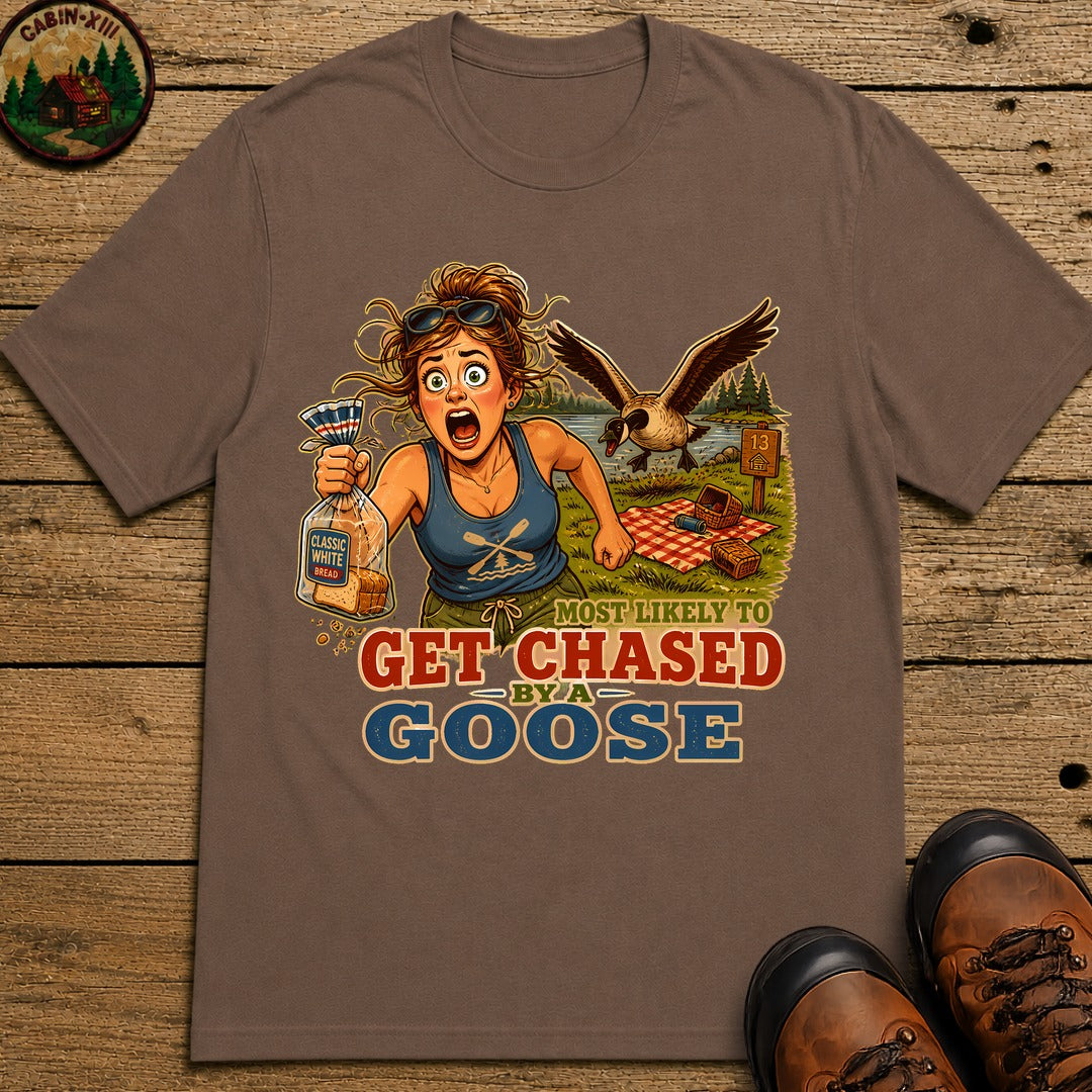 Chased By A Goose T-Shirt - Espresso