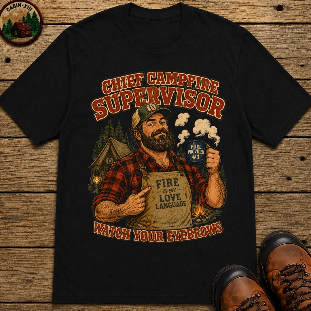 Chief Campfire Supervisor T-Shirt - Black