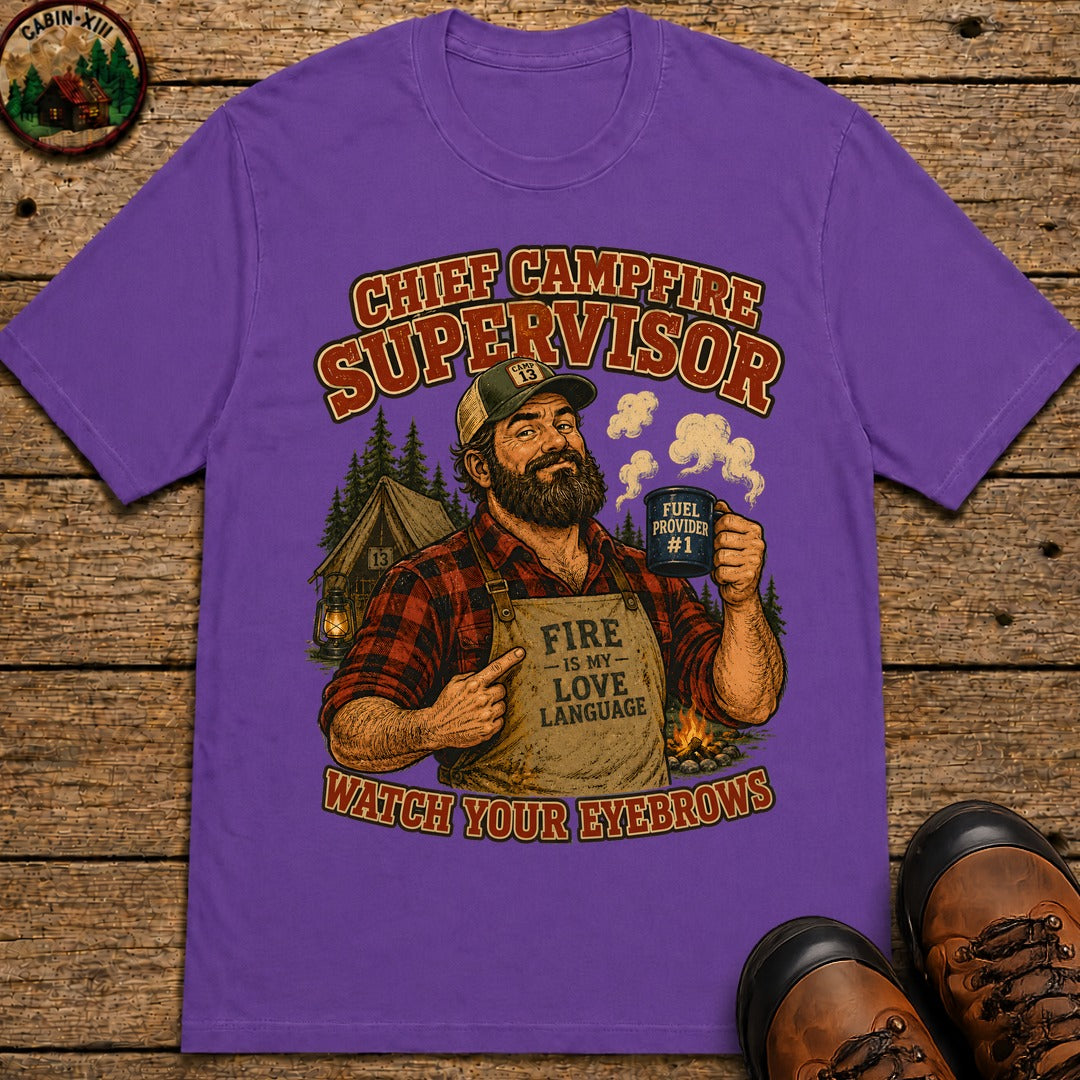 Chief Campfire Supervisor T-Shirt - Grape
