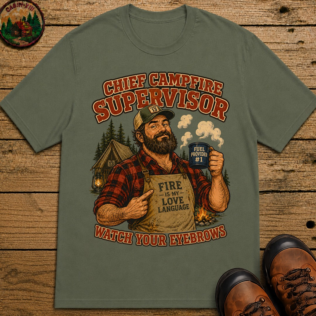 Chief Campfire Supervisor T-Shirt - Moss
