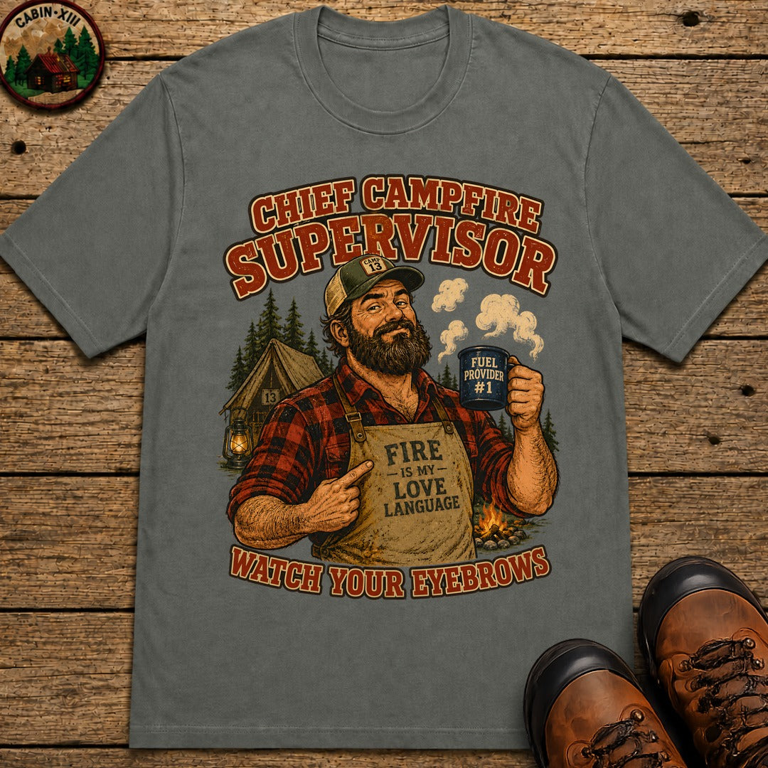 Chief Campfire Supervisor T-Shirt - Pepper