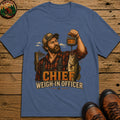 Chief Weigh In Officer Pin Up T-Shirt - Blue Jean