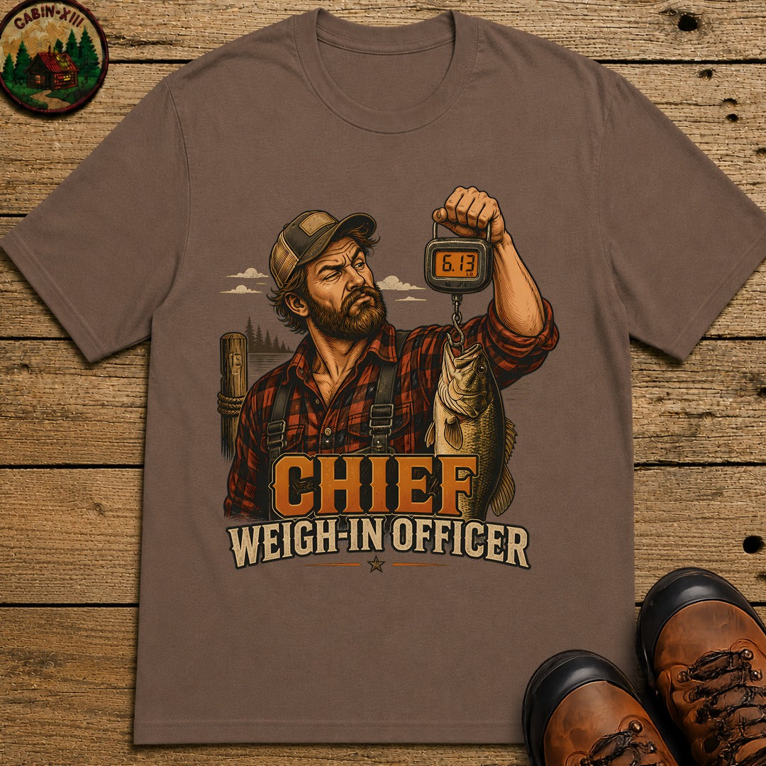 Chief Weigh In Officer Pin Up T-Shirt - Espresso