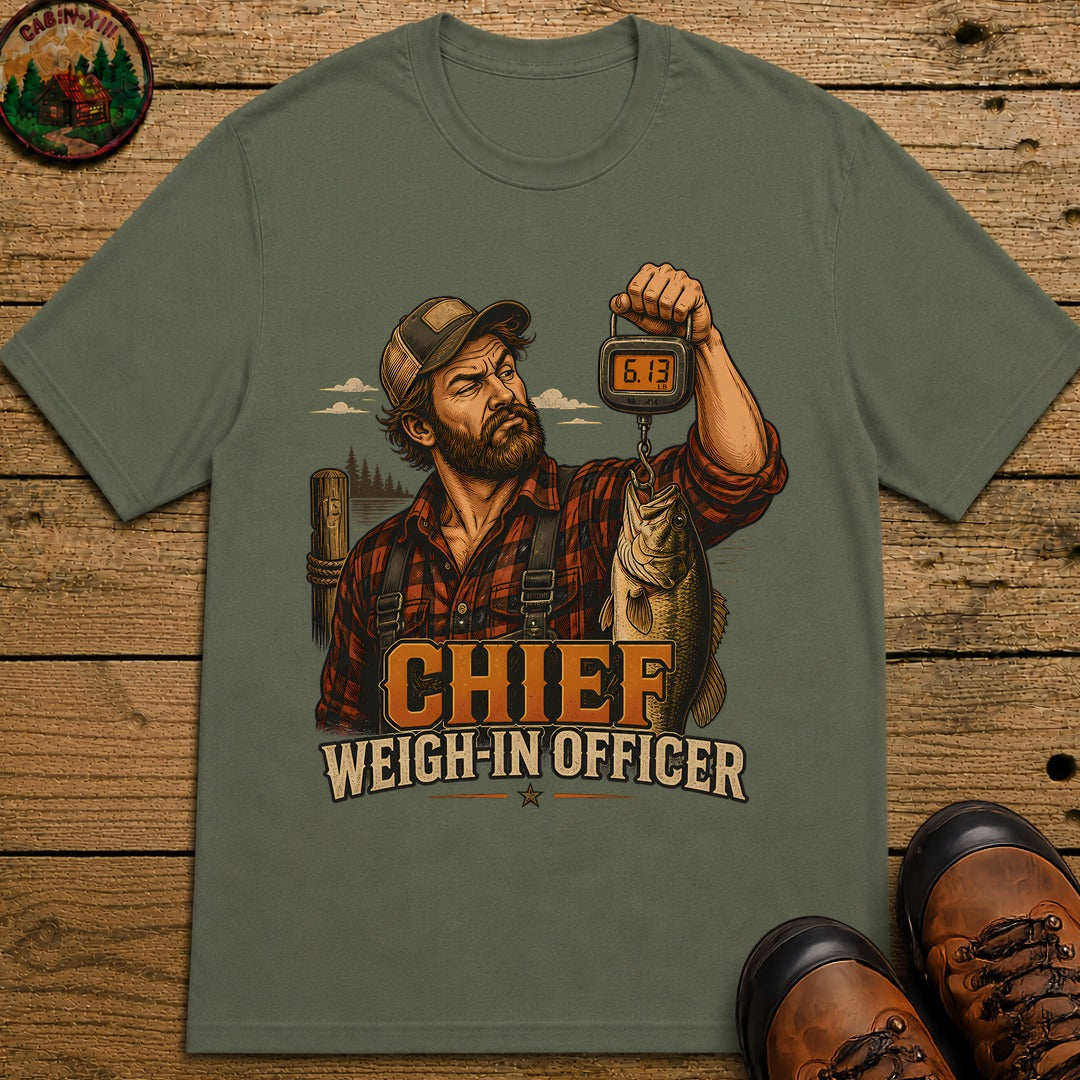 Chief Weigh In Officer Pin Up T-Shirt - Moss