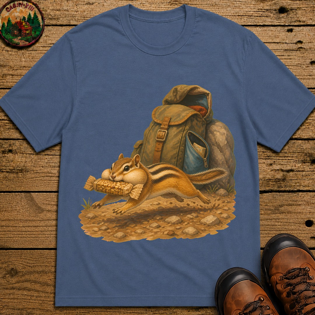 Chipmunk Snack Raid T-Shirt - Blue Jean
