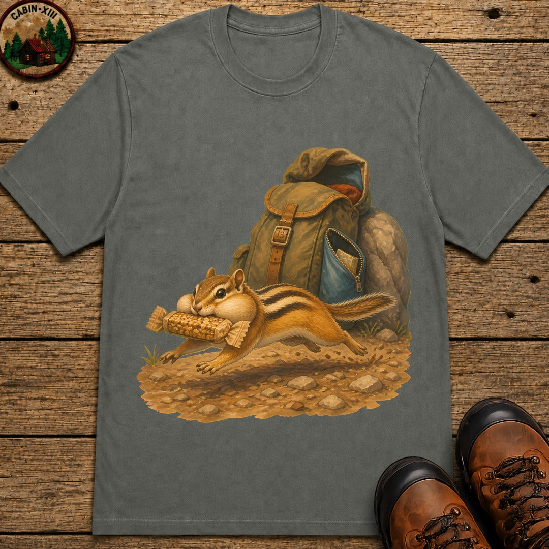 Chipmunk Snack Raid T-Shirt - Pepper
