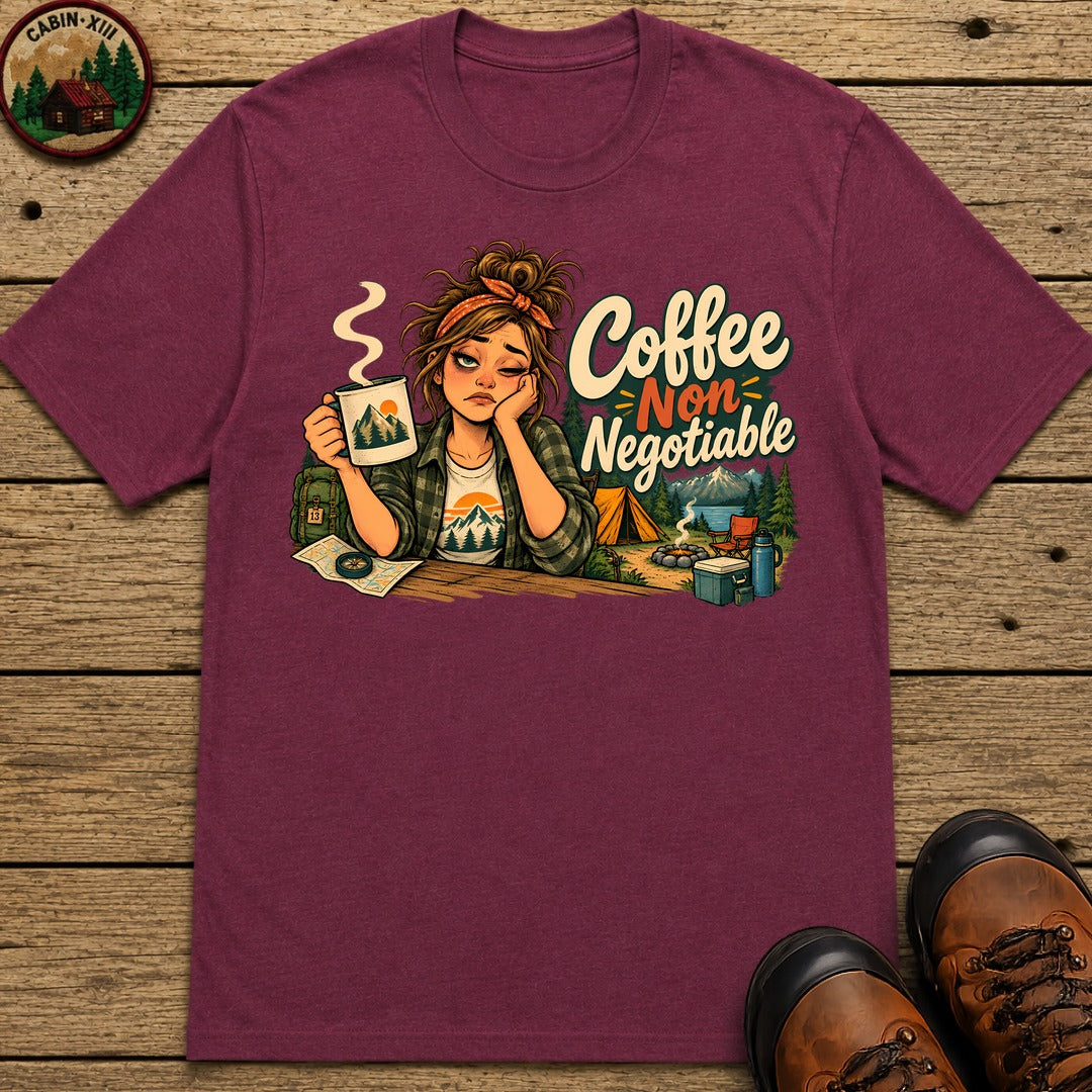 Coffee Non Negotiable T-Shirt - Berry
