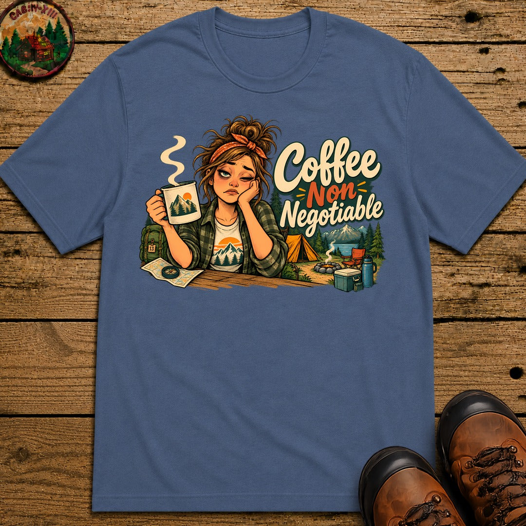 Coffee Non Negotiable T-Shirt - Blue Jean