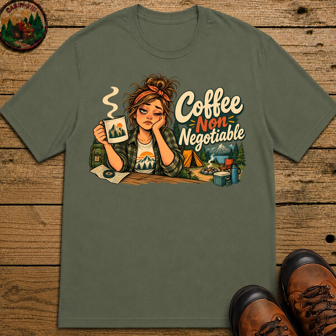 Coffee Non Negotiable T-Shirt - Moss