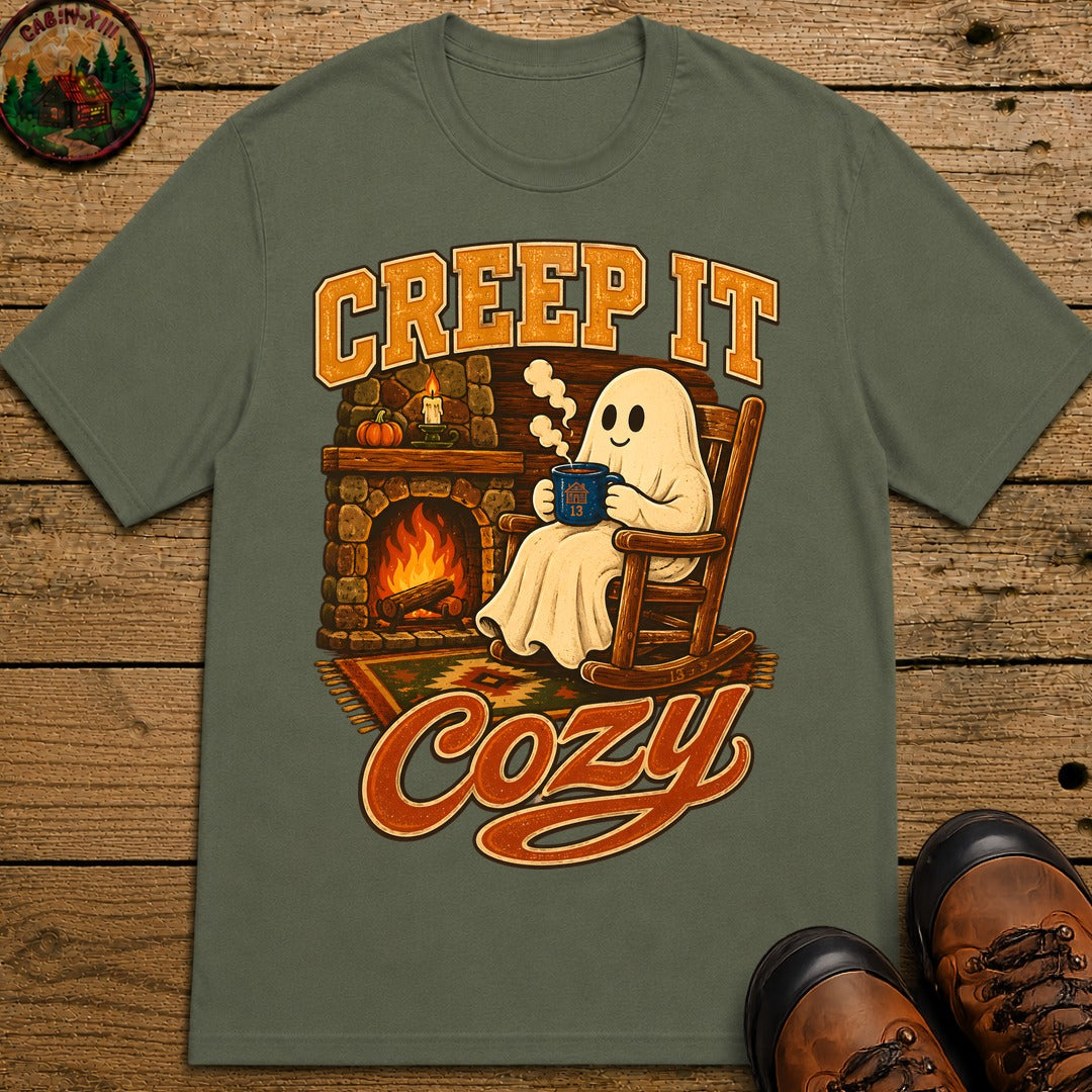 Creep It Cozy T Shirt - Moss