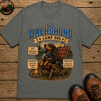 Dachshund Camp Dog - Tired Of All The Weiner Jokes Tee - Pepper